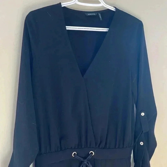 ❤️2/$50❤️[2]Marciano Black  L/S Romper-NWOT - Picture 2 of 13